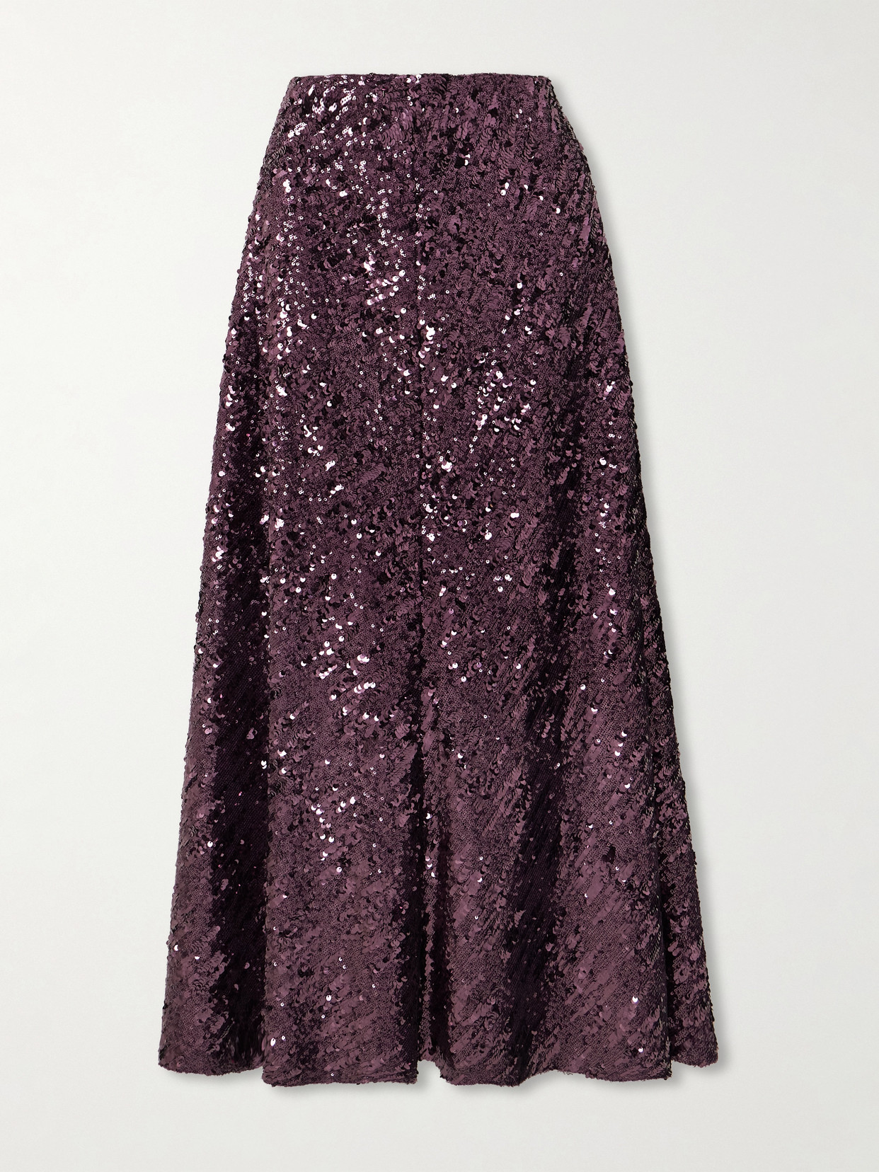 Rabanne Sequined Chiffon Maxi Skirt In Purple