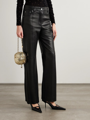 Rabanne Leather straight-leg pants