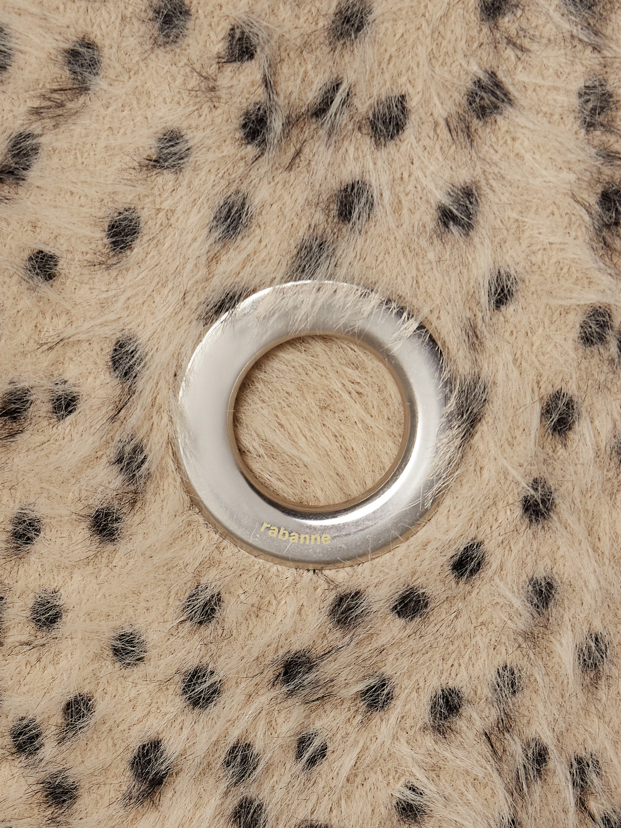 Rabanne Embellished Brushed Cheetah-print Stretch-knit Turtleneck Tank In Multi