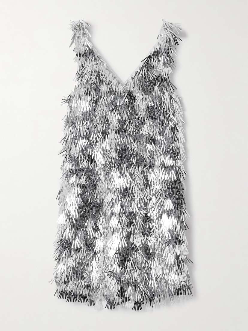 Rabanne Fringed Chainmail Mini Dress