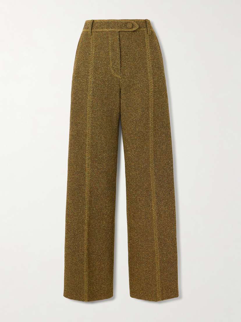 Rabanne | Wool-blend Bouclé-twill Straight-leg Pants Rabanne | Wool-blend Bouclé-twill Straight-leg Pants