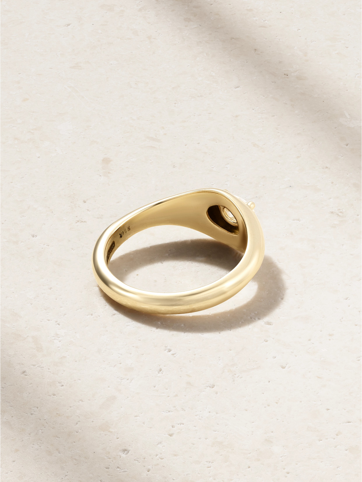 Stone And Strand The Essential 14-karat Gold Diamond Pinky Ring In Gold