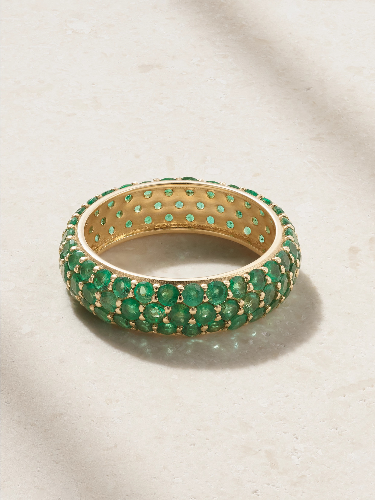 Stone And Strand 14-karat Gold Emerald Ring In Green