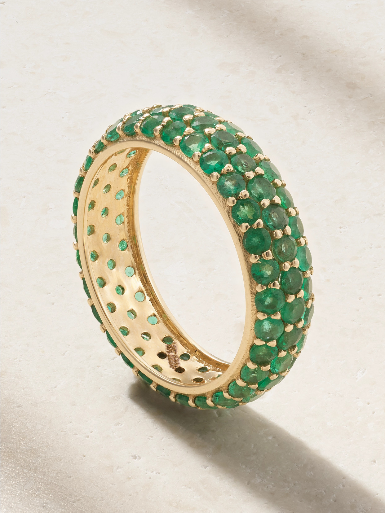 Stone And Strand 14-karat Gold Emerald Ring In Green