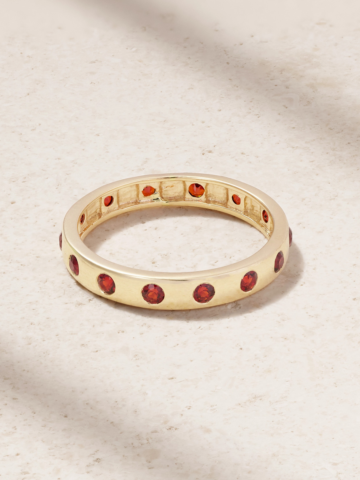 Stone And Strand Fauvist Form 10-karat Gold Garnet Ring In Gold