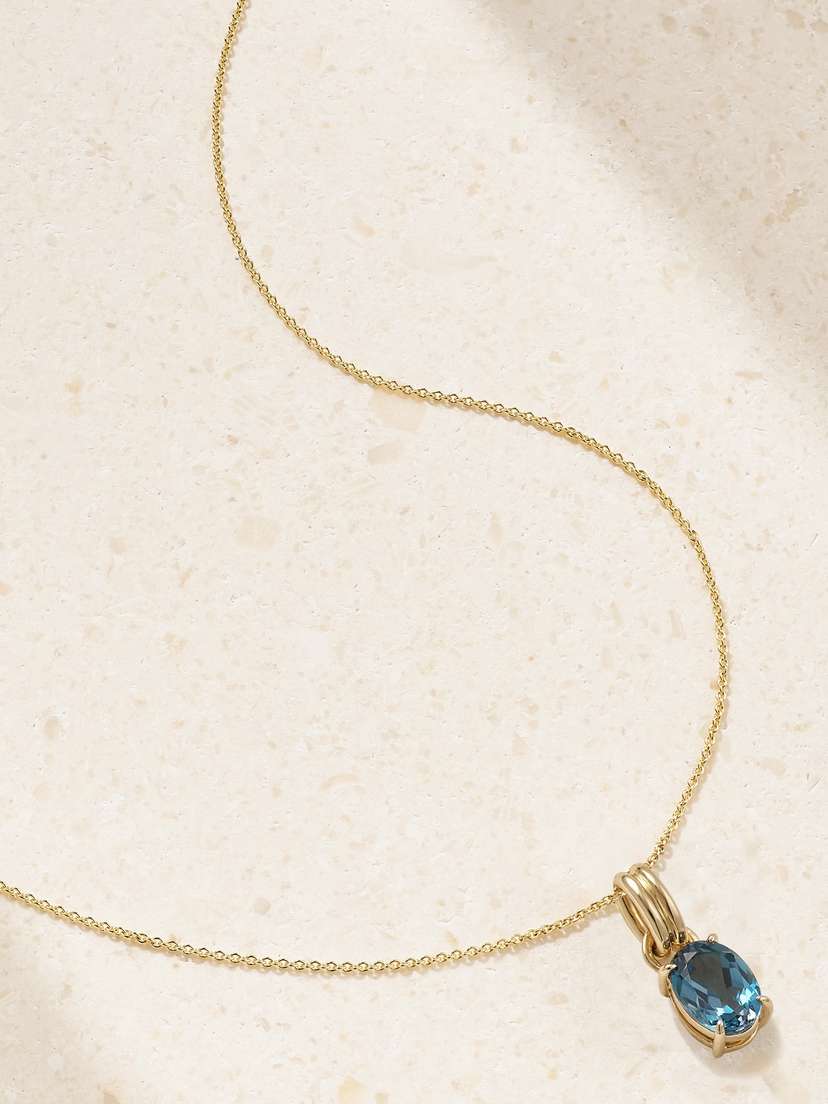 STONE AND STRAND Beekman 14-karat Gold Topaz Necklace