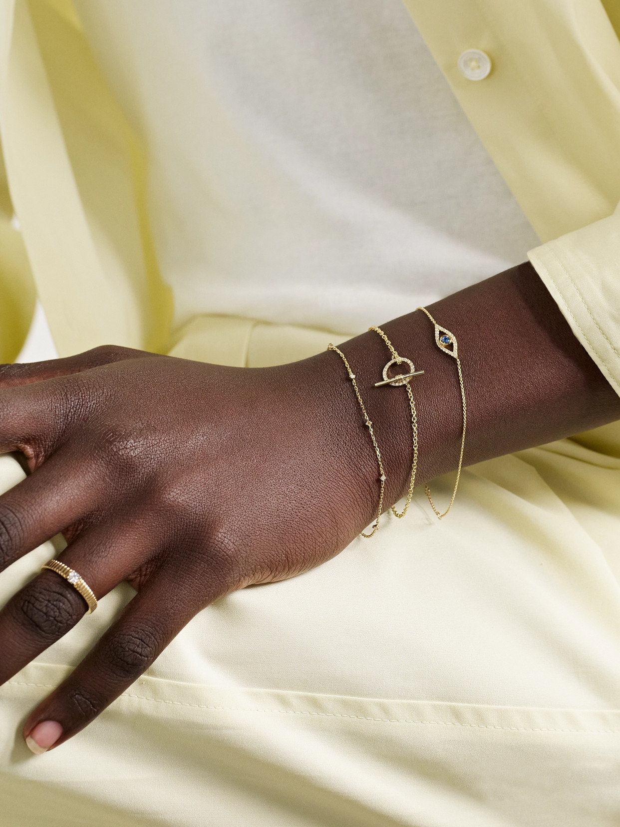 Stone And Strand 14-karat Gold Diamond Bracelet In Gold