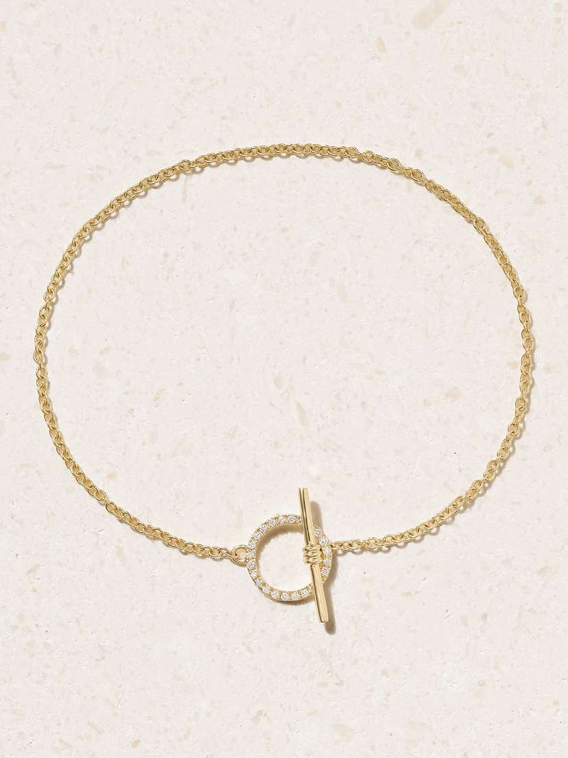 STONE AND STRAND 14-karat Gold Diamond Bracelet