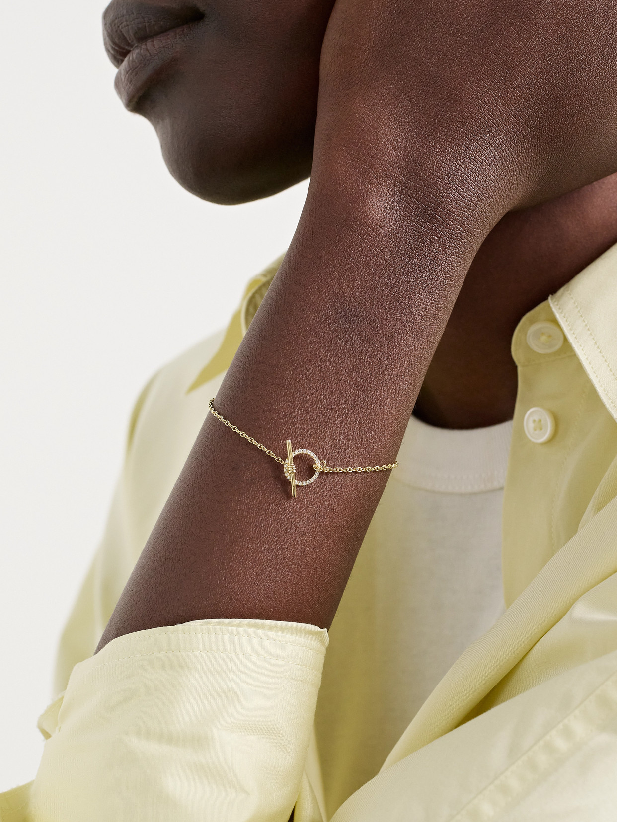 Stone And Strand 14-karat Gold Diamond Bracelet In Gold