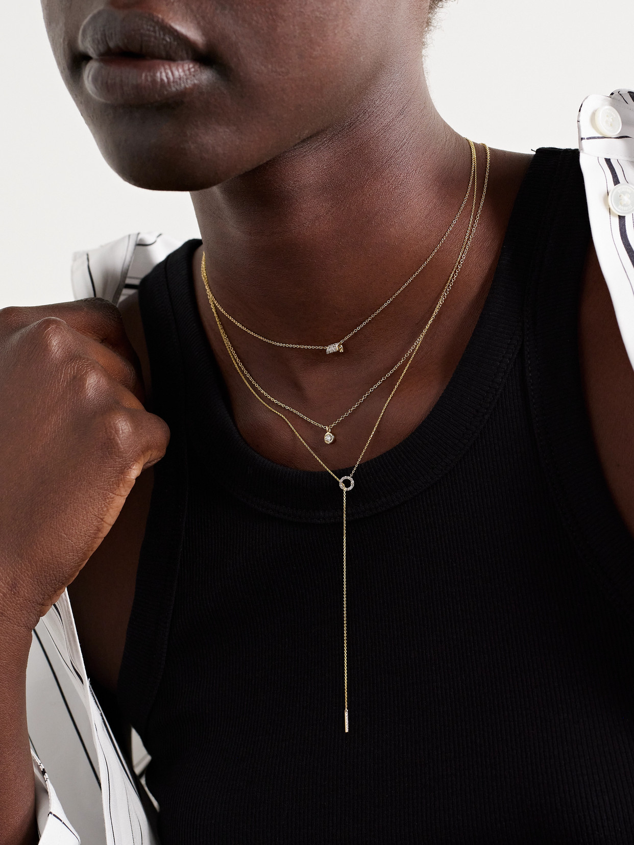 Stone And Strand Essential 14-karat Gold Diamond Necklace In Gold