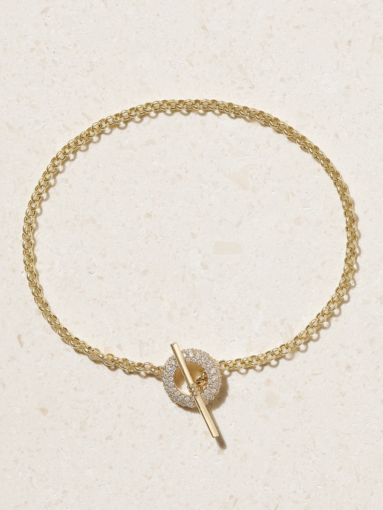 Stone And Strand Opulent 14-karat Gold Diamond Bracelet