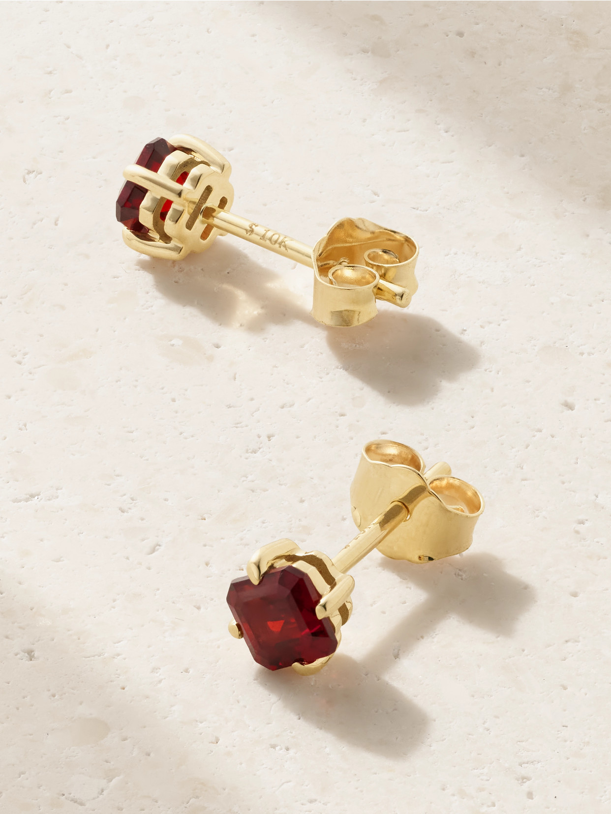 Stone And Strand 10-karat Gold Garnet Earrings In Gold