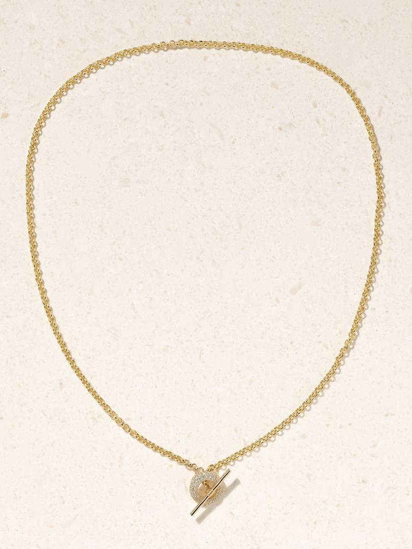 STONE AND STRAND 14-karat Gold Diamond Necklace