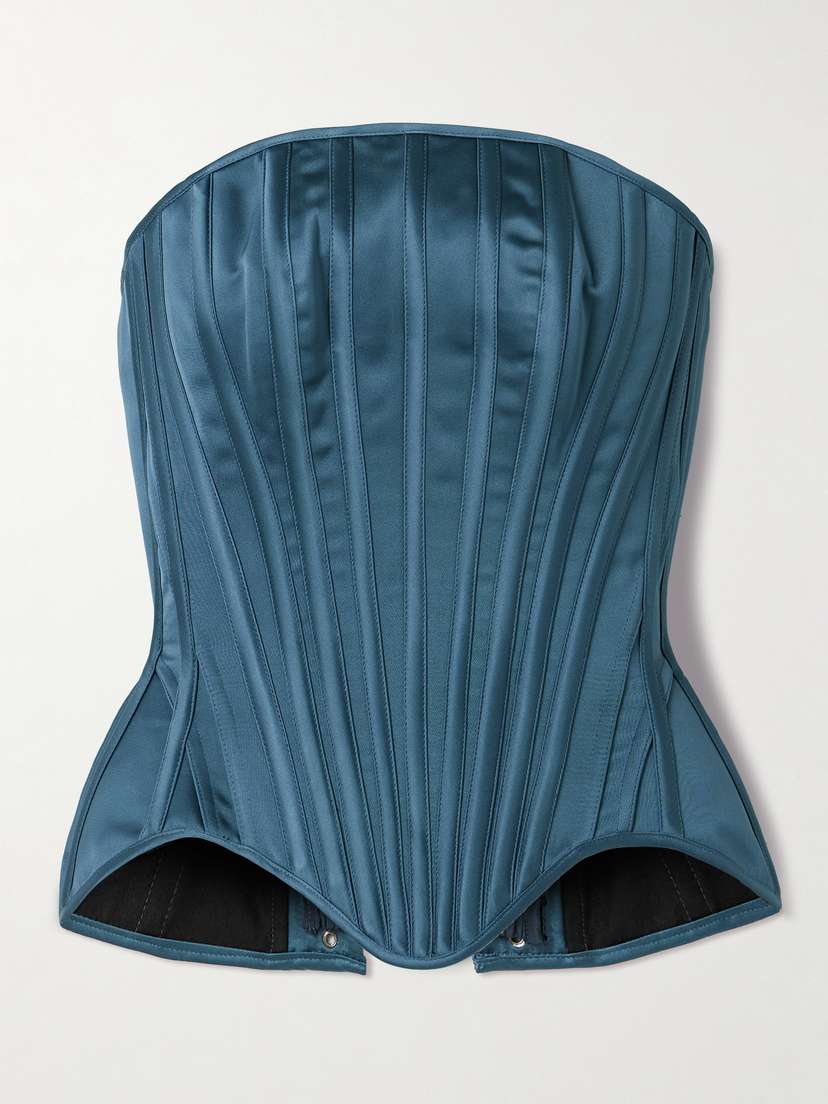 Wiederhoeft Julie Strapless Recycled Duchesse-satin Bustier Top