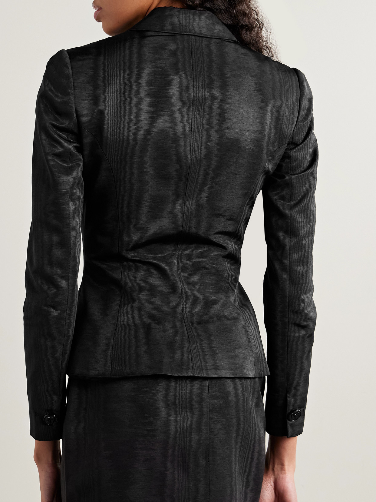 Wiederhoeft Salon Recycled-moire Jacket In Black