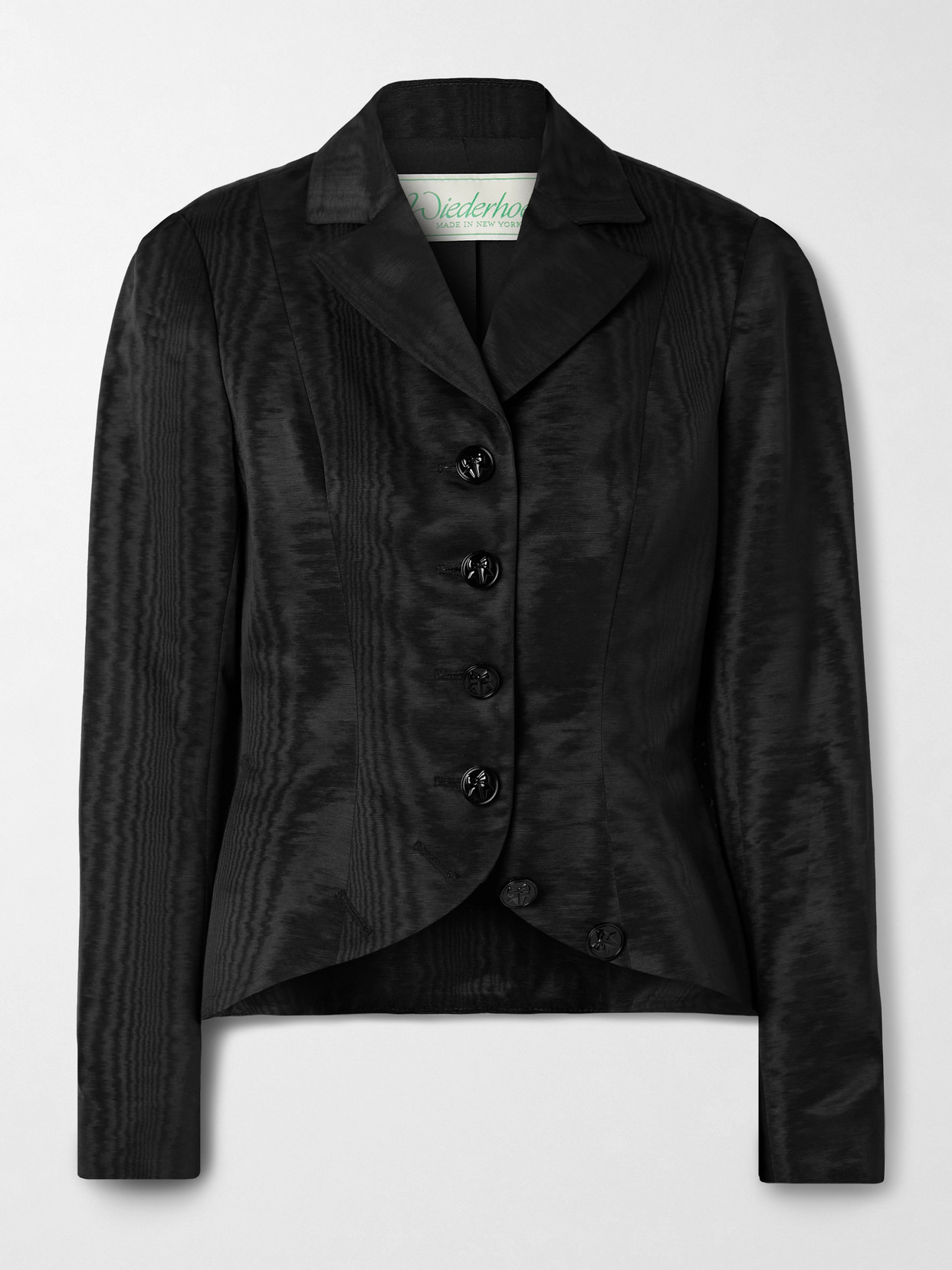 Wiederhoeft Salon Recycled-moire Jacket In Black