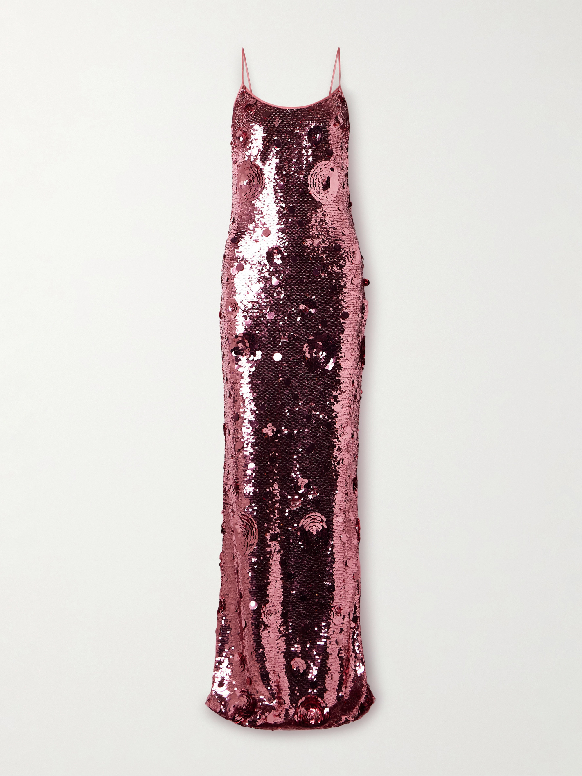 The New Arrivals Ilkyaz Ozel Isis In Fleur De Fleurs sequined crepe maxi dress