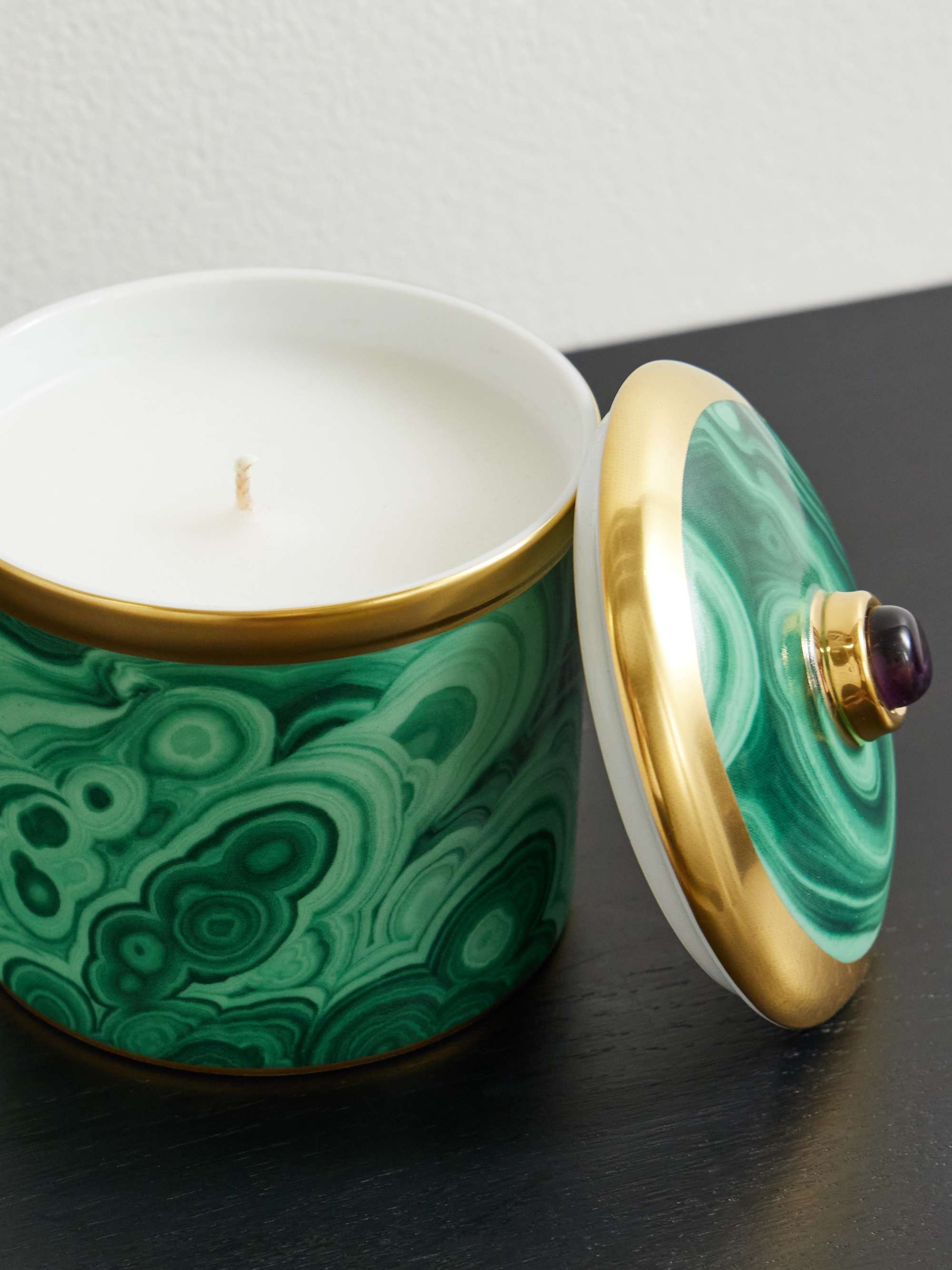 L'OBJET Malachite scented candle, 610g