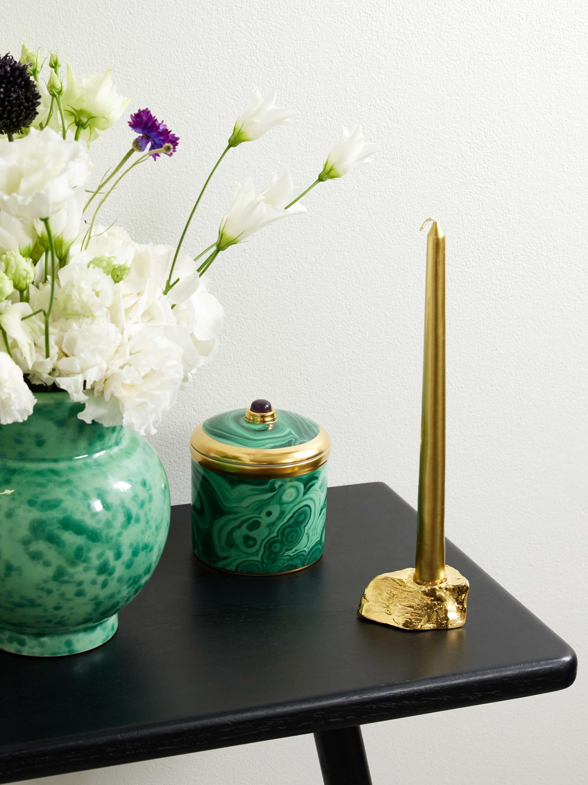 L'OBJET Malachite scented candle, 610g