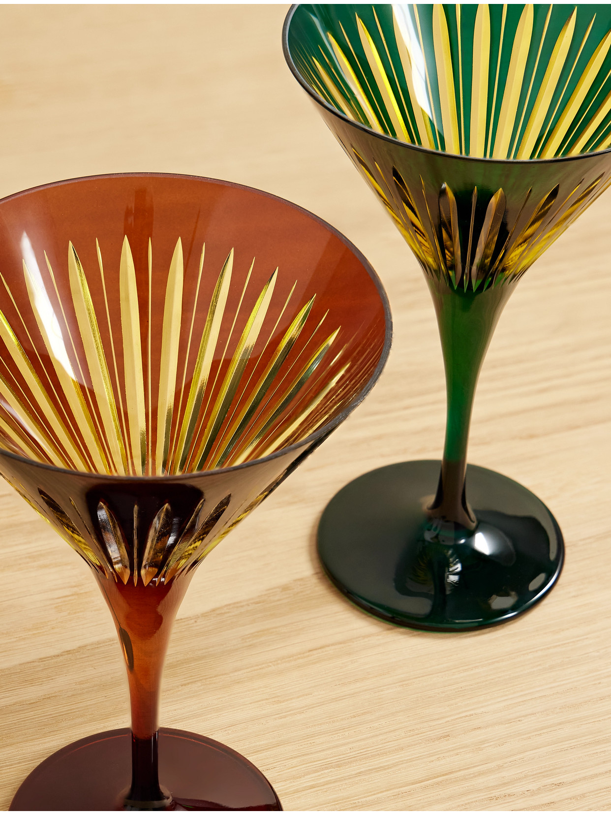 L'objet Prism Set Of Four Martini Glasses In Multi