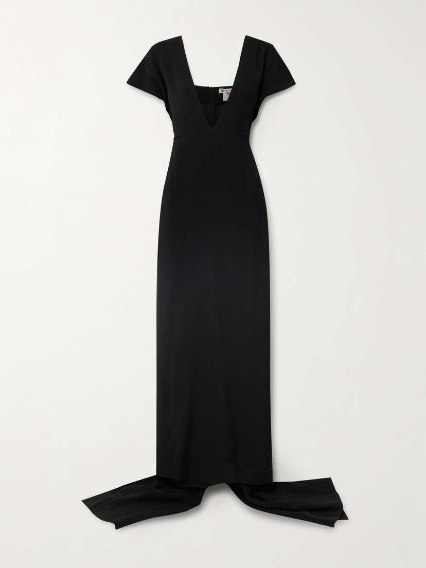 BERNADETTE Clara Draped Crepe Gown