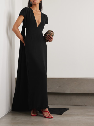 Bernadette Clara draped crepe gown