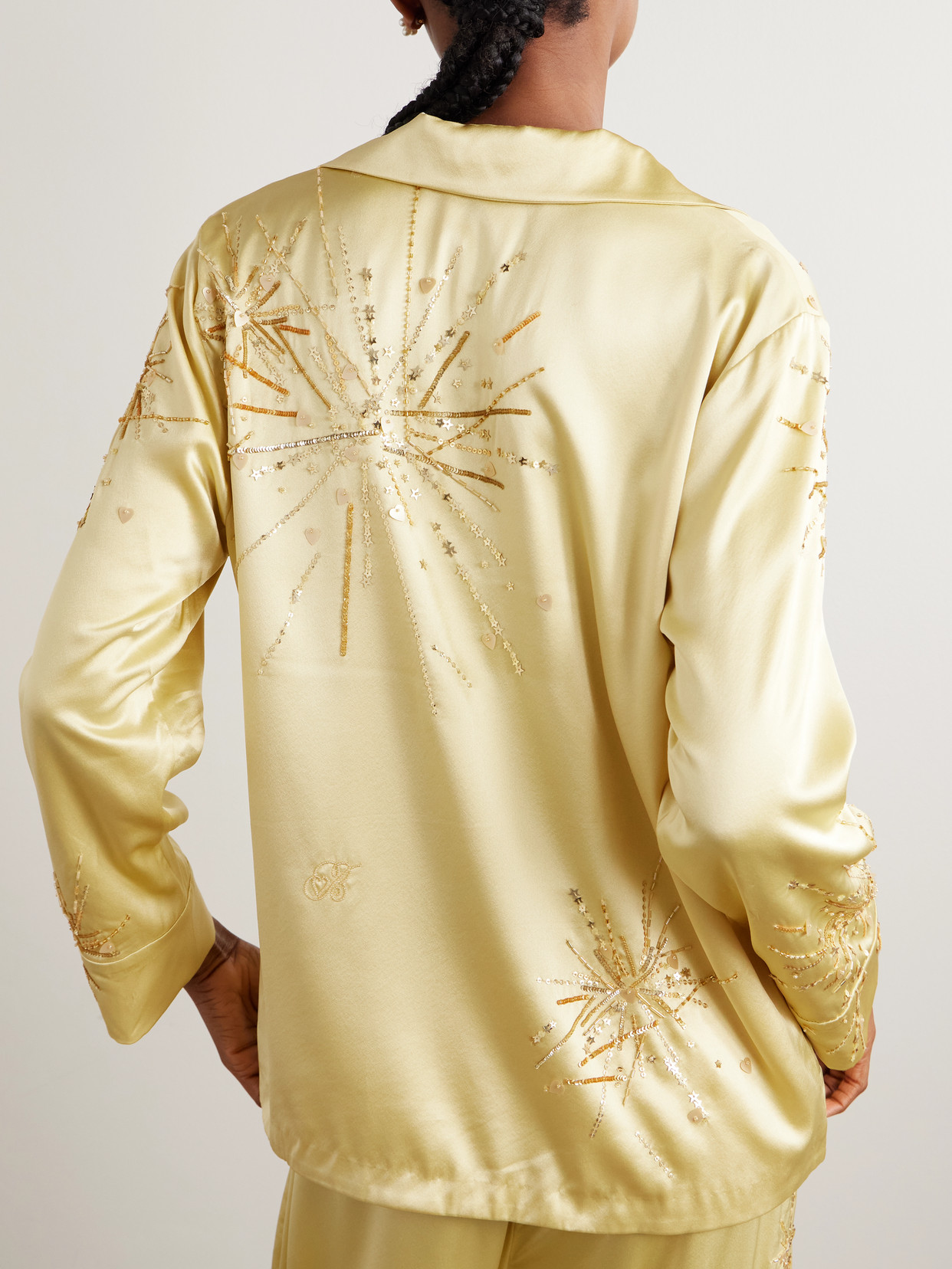 Louis Embellished Silk-Blend Shirt