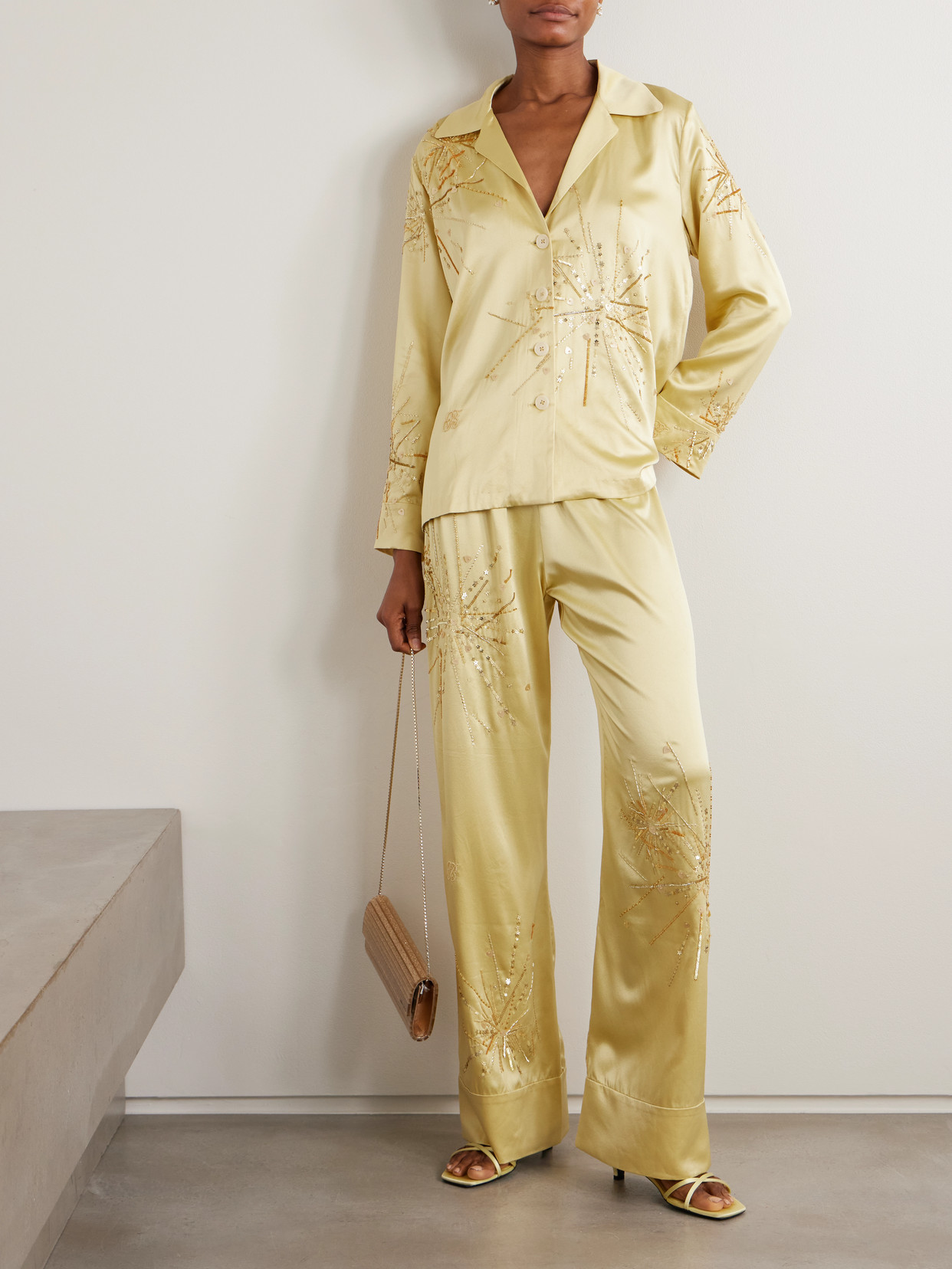 Louis Embellished Silk-Blend Shirt