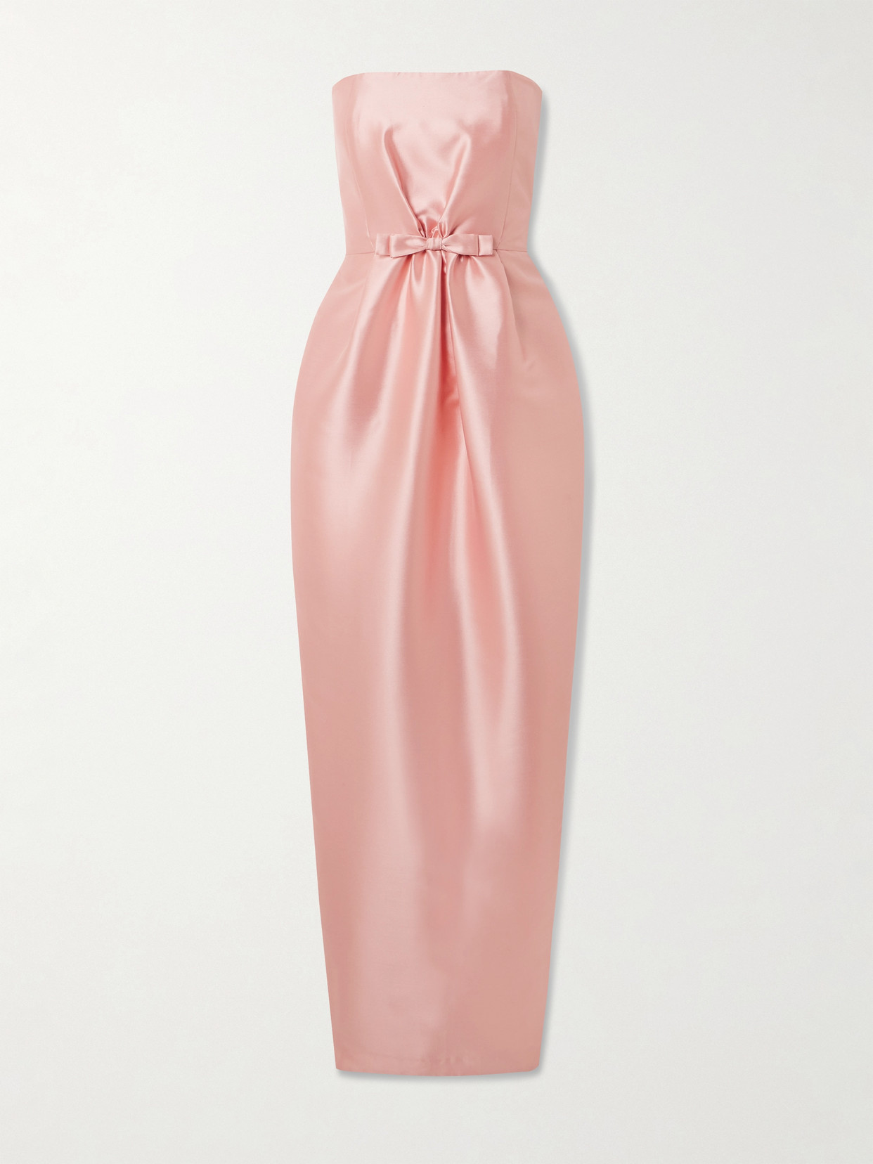 Bernadette Lenette Strapless Bow-detailed Taffeta Gown In Pink