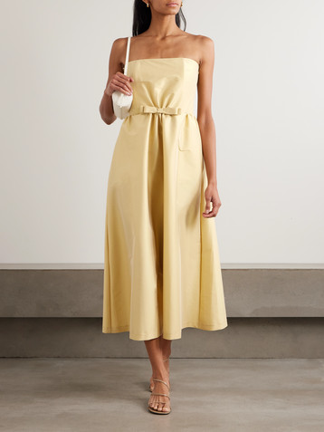 Bernadette Bodette strapless bow-detailed taffeta midi dress