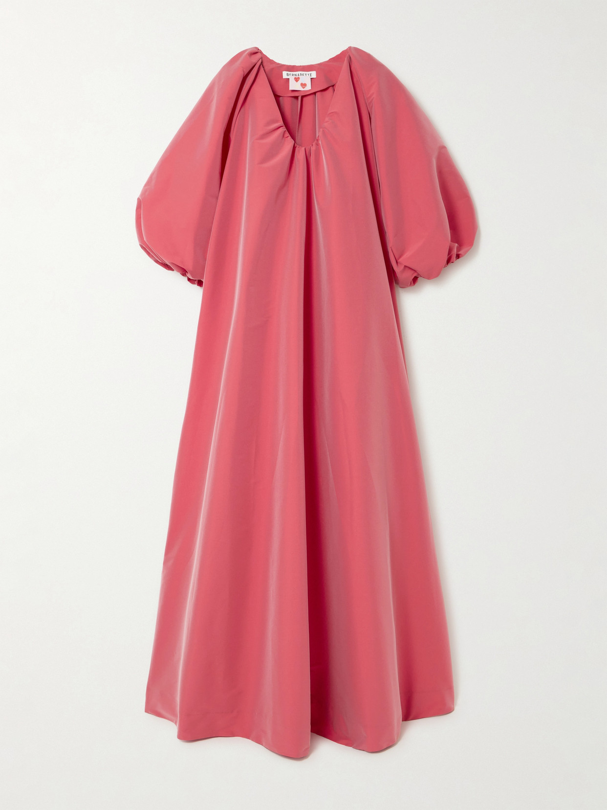 Bernadette George Gathered Taffeta Gown In Pink