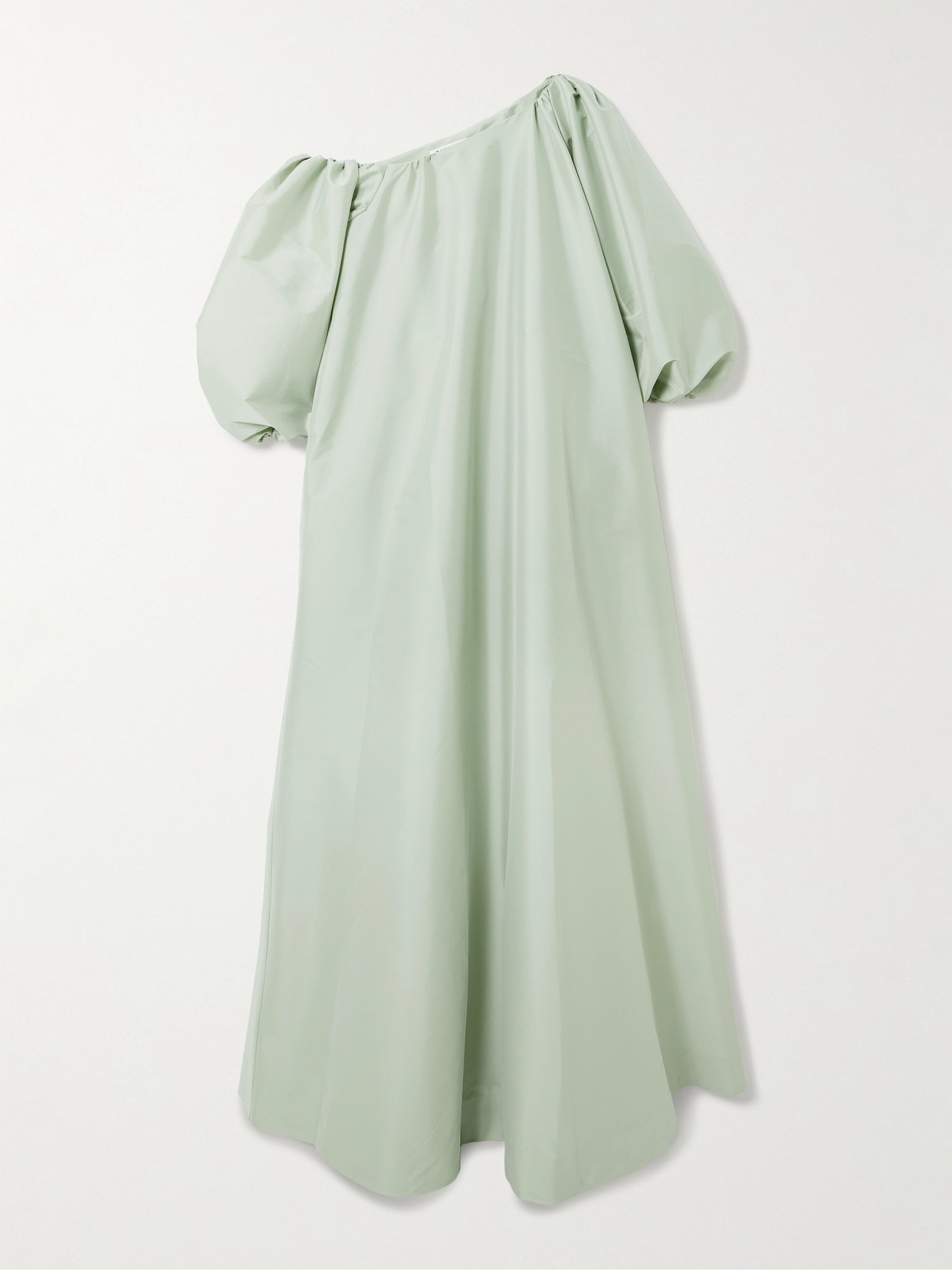 Bernadette Nathalie Off-the-shoulder Taffeta Gown In Green