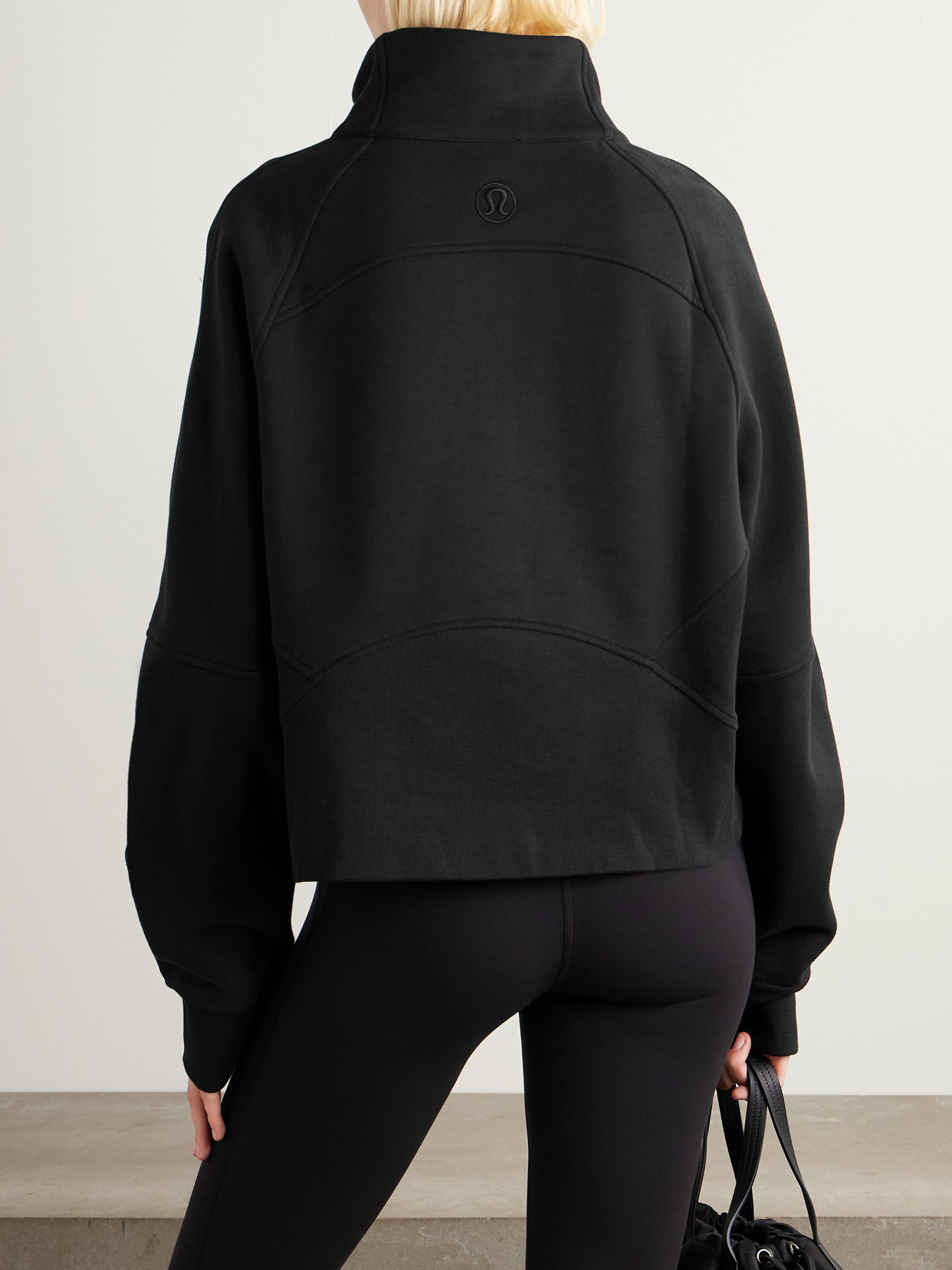 Scuba Half-Zip Cotton-Blend Sweatshirt