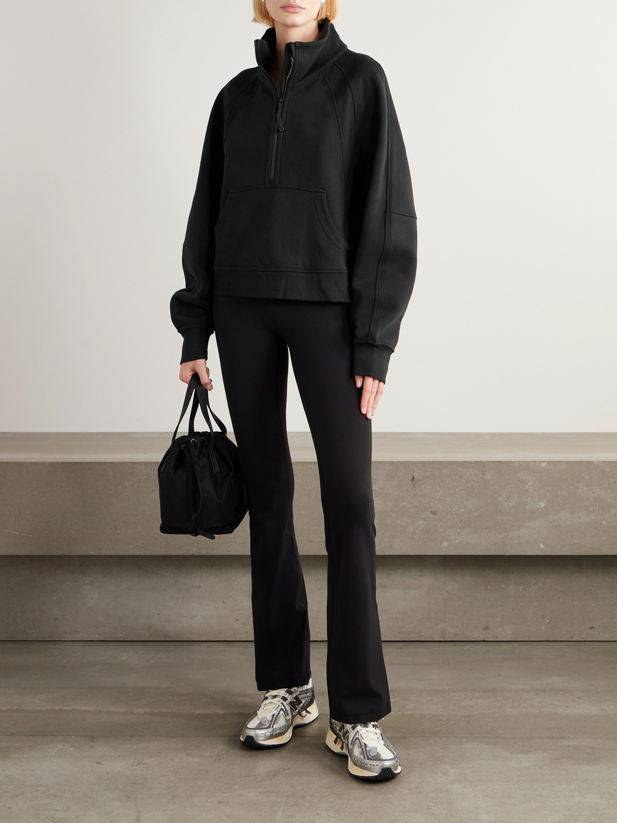 Scuba Half-Zip Cotton-Blend Sweatshirt