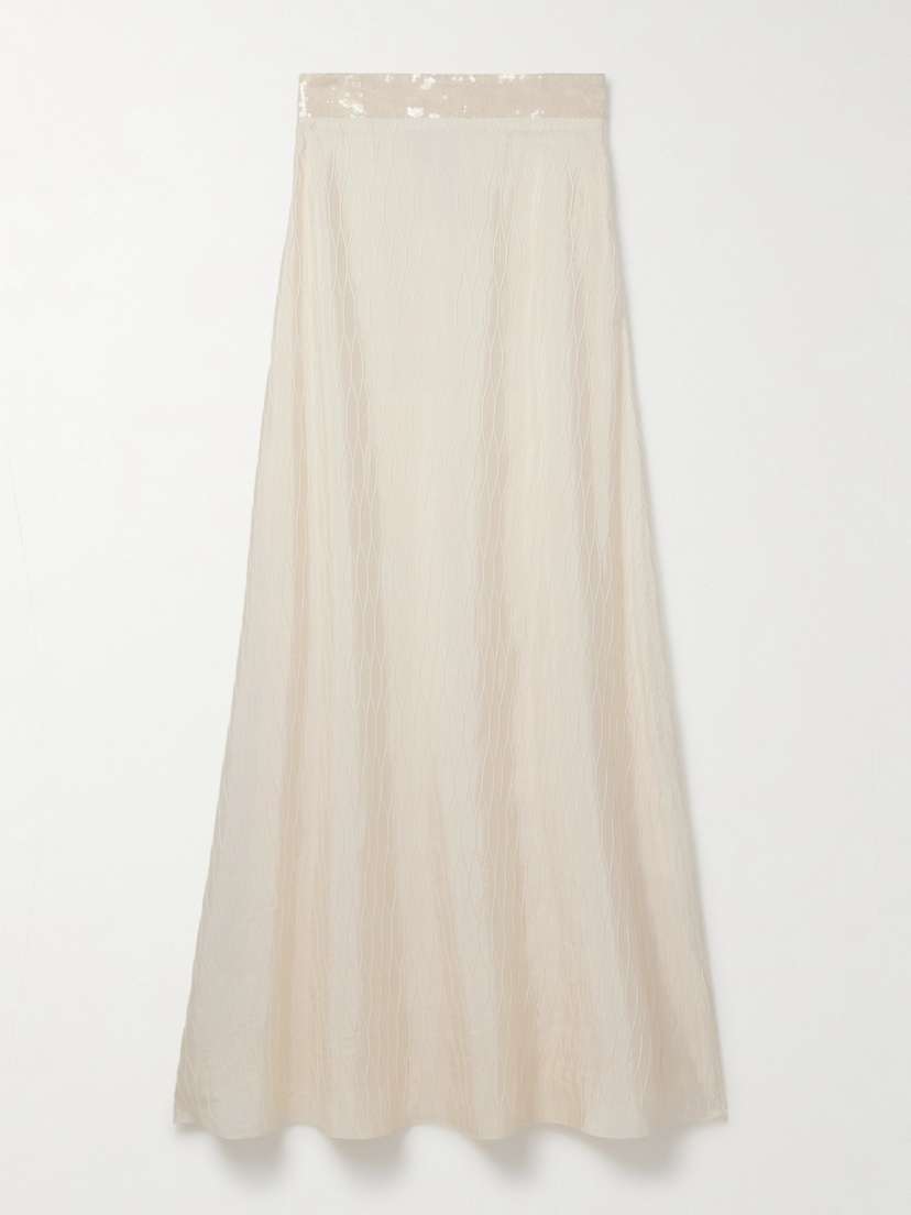 Dima Ayad Strapless Sequin-embellished Cloqué Gown