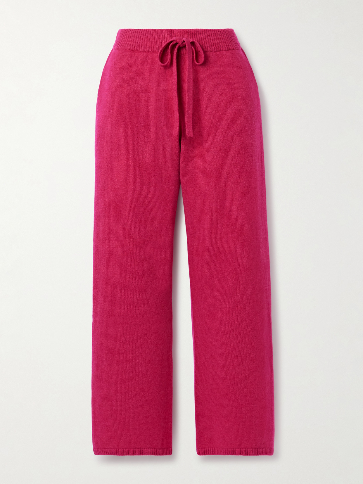 The Elder Statesman Cashmere Wide-leg Track Pants In Pink