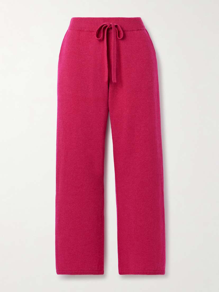 The Elder Statesman Cashmere Wide-leg Track Pants