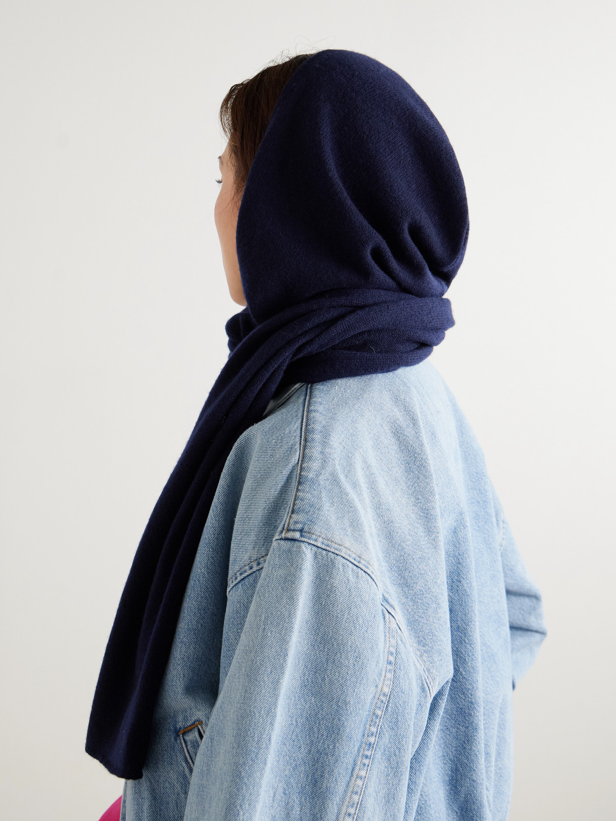 The Elder Statesman Cashmere Scarf In Blue