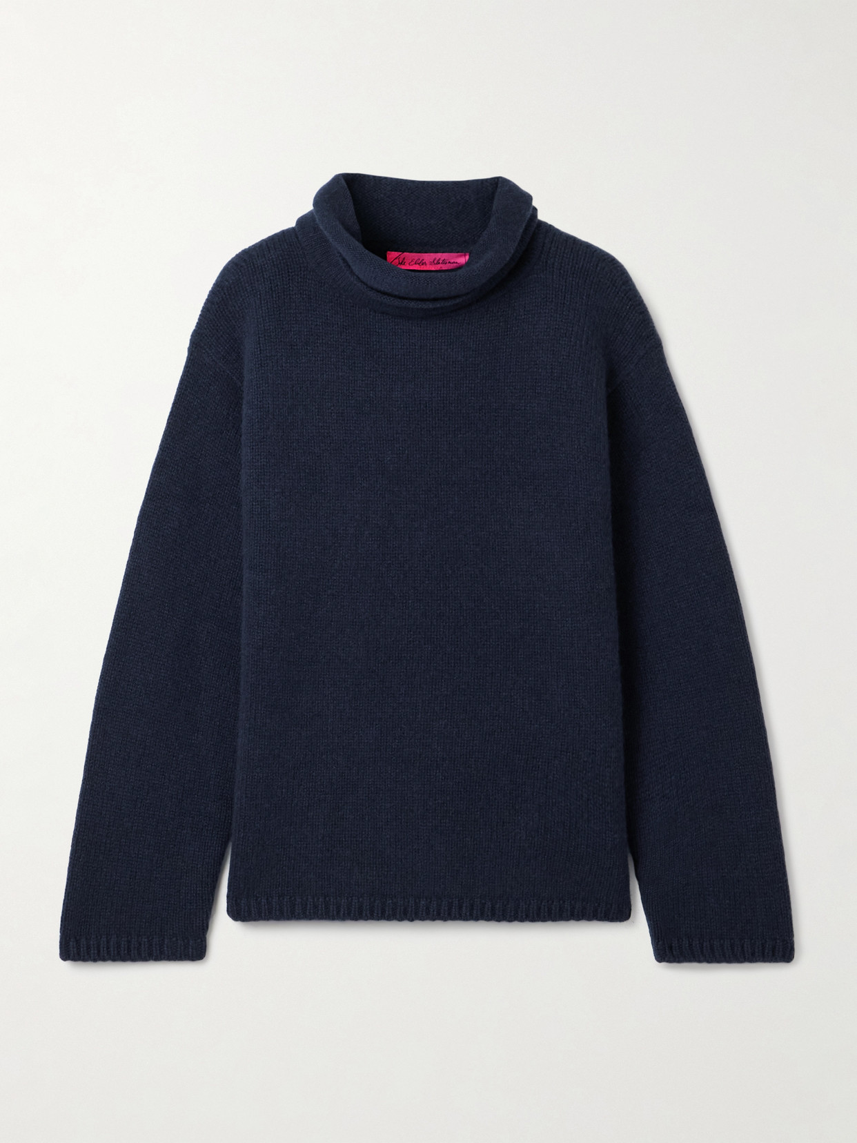 The Elder Statesman Cashmere Turtleneck Sweater In Blue