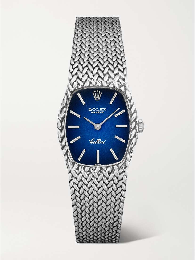 Stephanie Windsor + Rolex Pre-owned 1974 Cellini Hand-wound 25mm 18-karat White Gold Watch, Ref. No. 11779