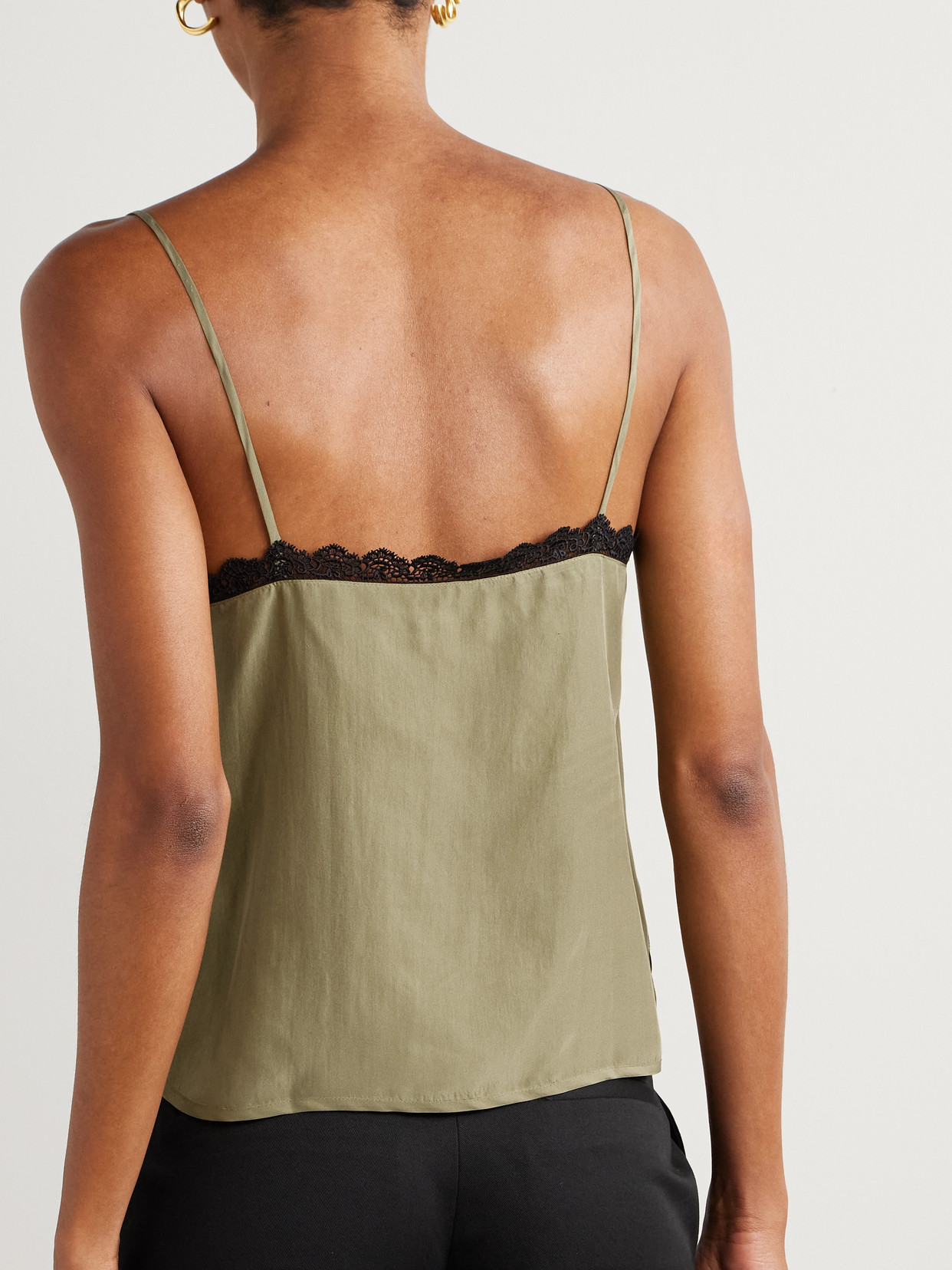 Our Legacy + Emporio Armani Camiciola Lace-trimmed Silk Camisole