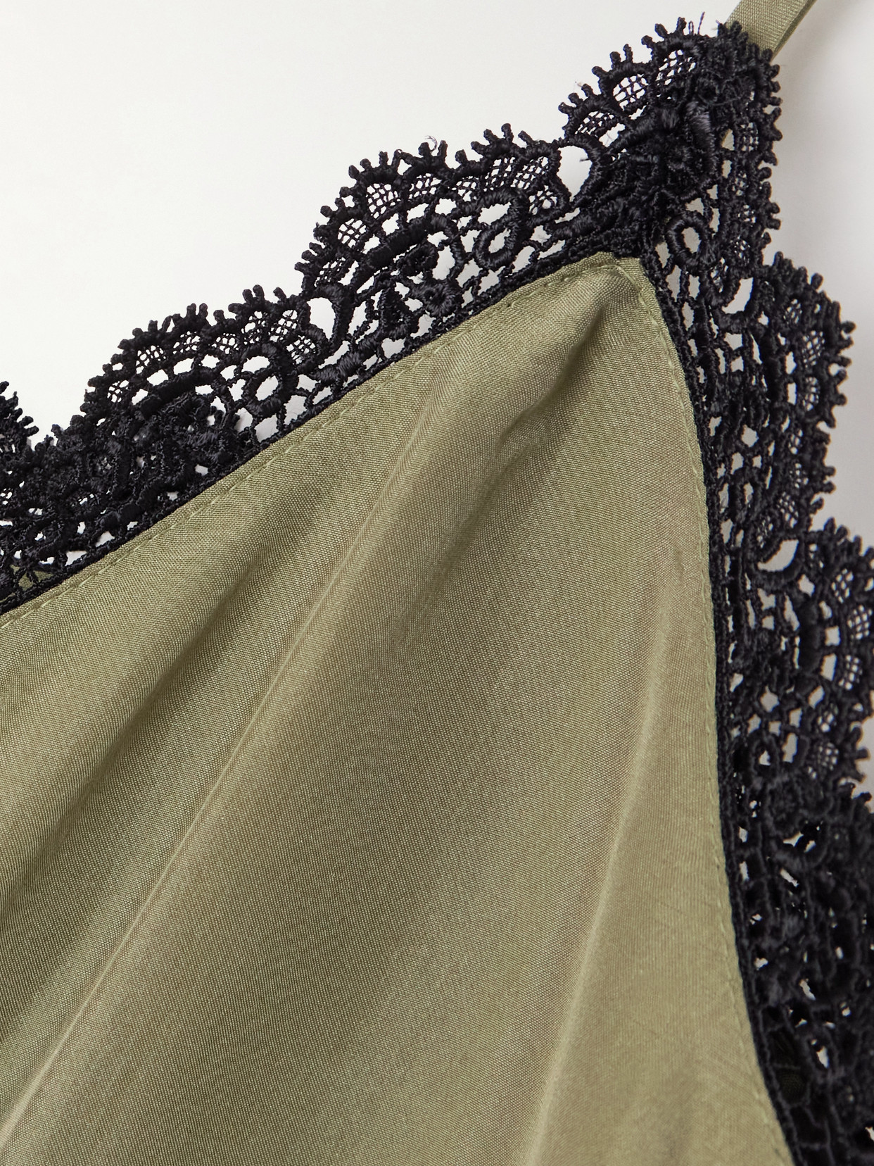 Our Legacy + Emporio Armani Camiciola Lace-trimmed Silk Camisole