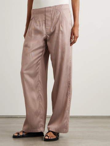 OUR LEGACY + Emporio Armani Salone Lyocell and silk-blend wide-leg pants