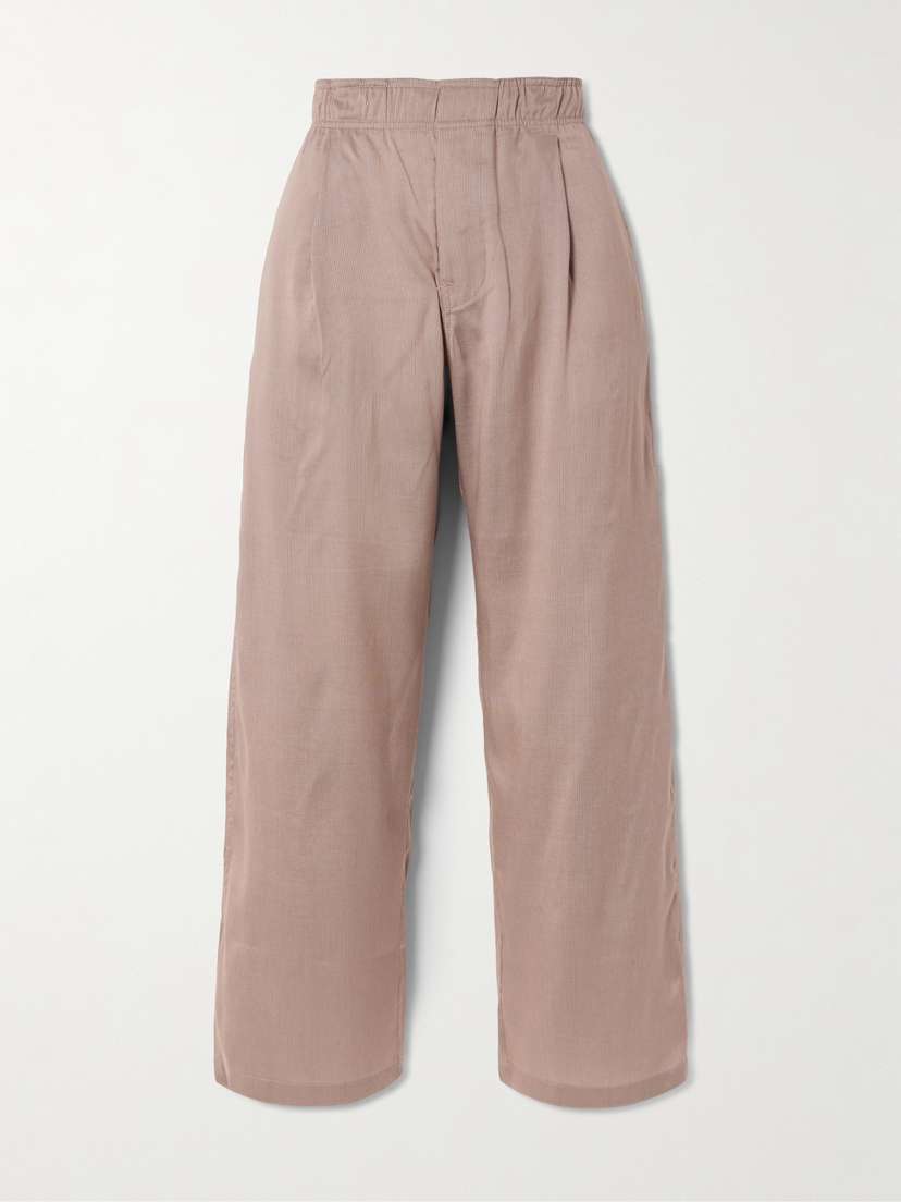 Our Legacy + Emporio Armani Salone Lyocell And Silk-blend Wide-leg Pants