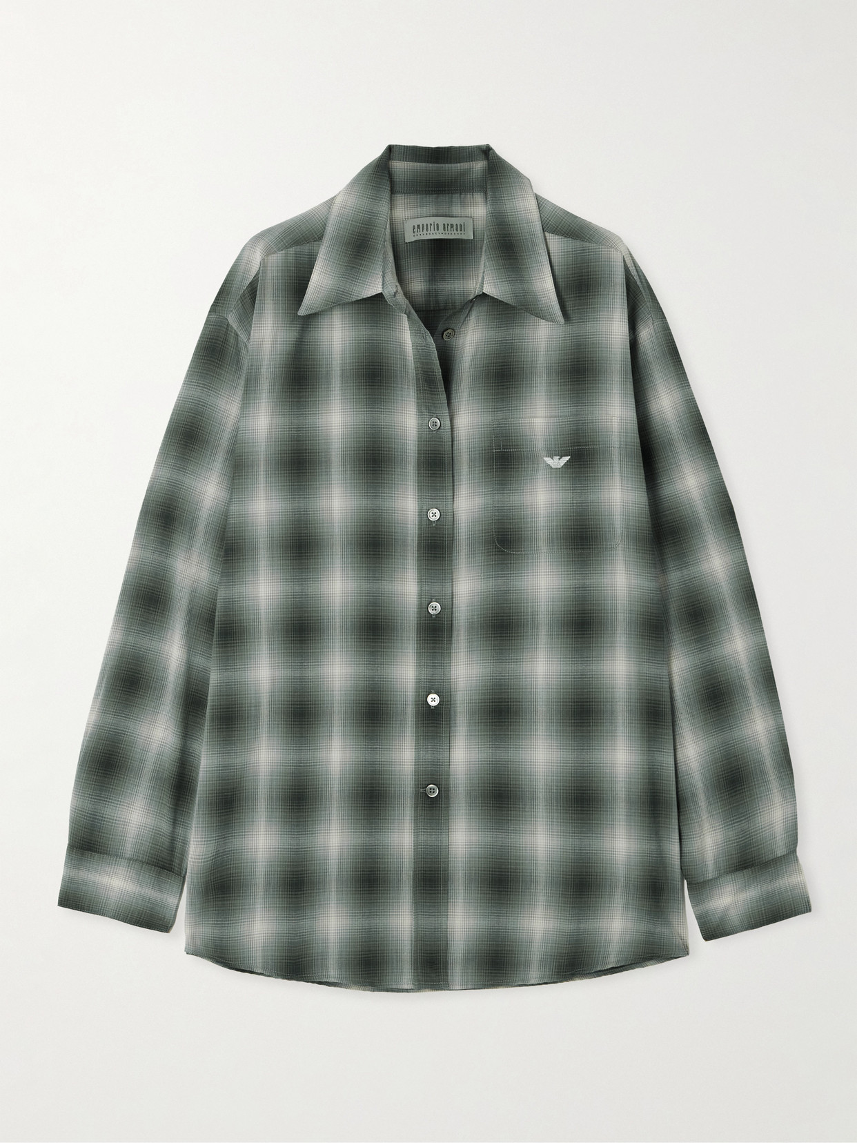 Our Legacy + Emporio Armani Preziosa Oversized Checked Recycled Woven Shirt