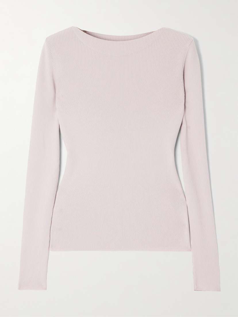 Our Legacy + Emporio Armani Stretto Ribbed Cotton And Silk-blend Sweater