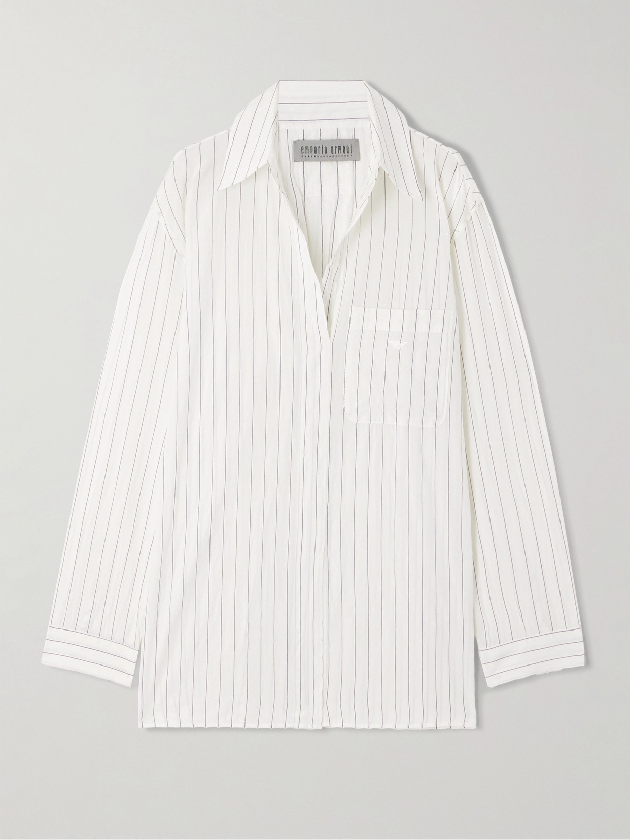Our Legacy + Emporio Armani Grazia Oversized Striped Cotton Shirt