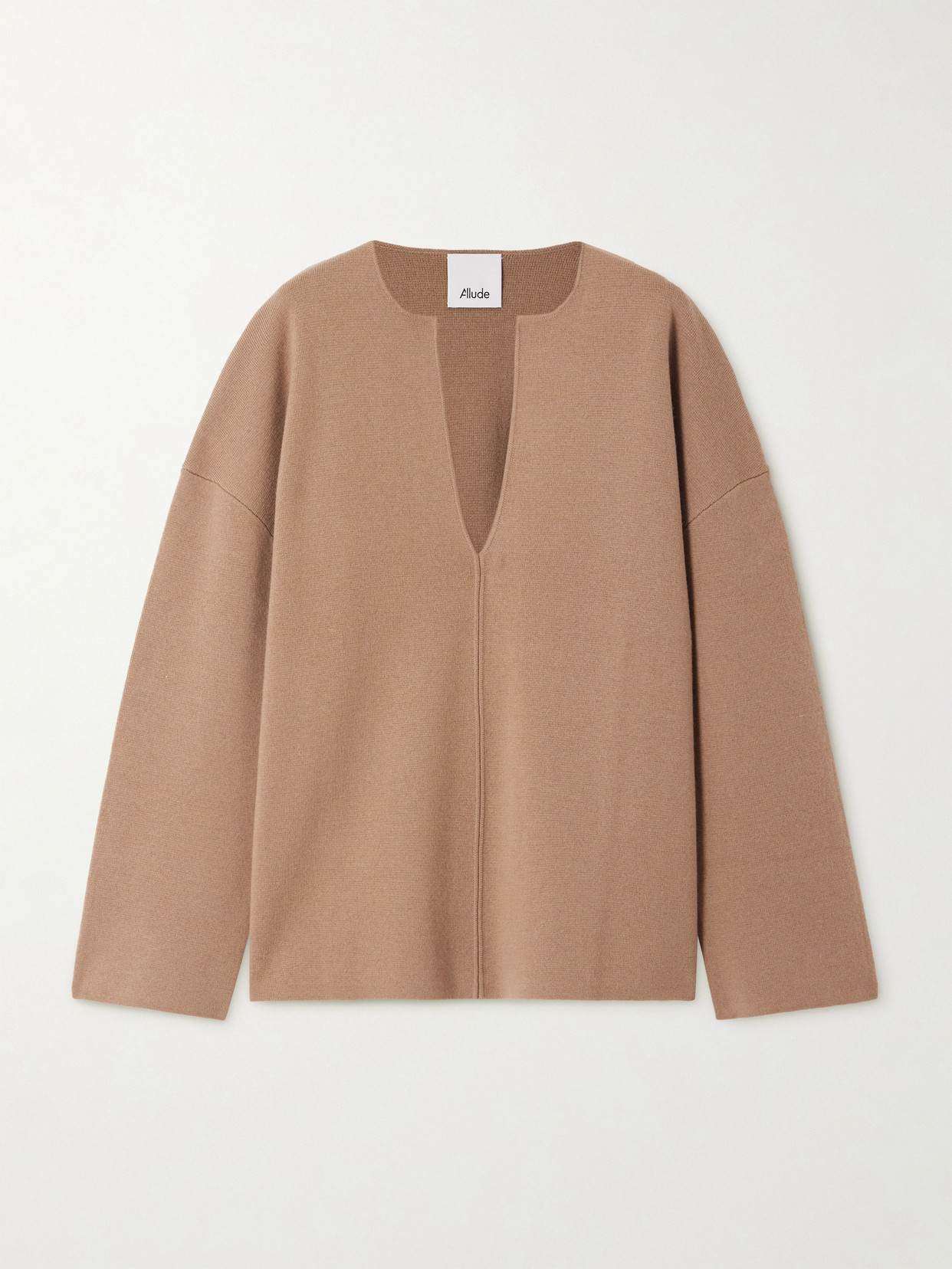 Allude Serafino Wool And Cashmere-blend Sweater In Brown