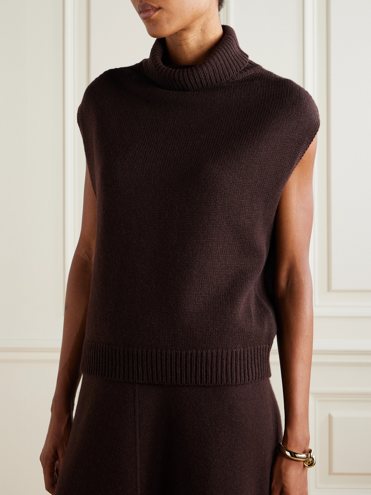 Wool And Cashmere-Blend Turtleneck Tank