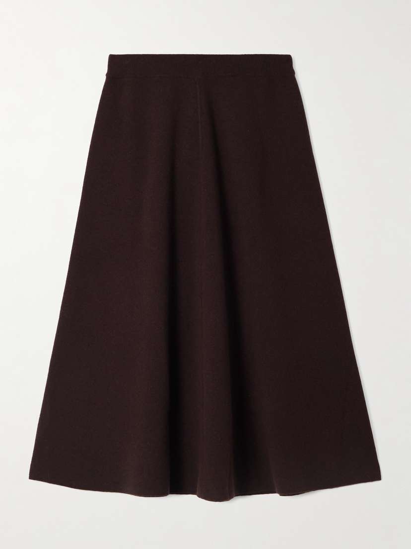 Allude Wool And Cashmere-blend Midi Skirt